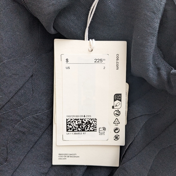 COS Laser-Cut Ruffled Dress size 2 - Picture 8 of 9